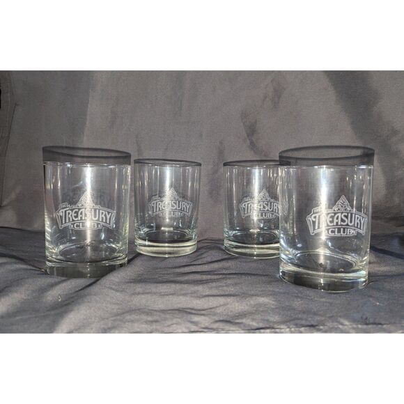 NIB Sterling Cut Glass Treasury LOGO Etched Highball Whiskey Glassware  8 OZ - Picture 3 of 5